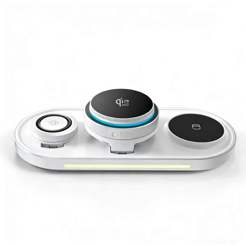 TECH-PROTECT A51 ARCTICBOOST ΑΣΥΡΜΑΤΟΣ ΦΟΡΤΙΣΤΗΣ 3 ΣΕ 1 ΜΑΓΝΗΤΙΚΟΣ MAGSAFE 25W QI2.2 ΛΕΥΚΟΣ 5
