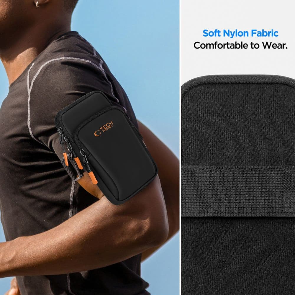 TECH-PROTECT M7 UNIVERSAL SPORT ΤΣΑΝΤΑΚΙ ΜΠΡΑΤΣΟΥ ΜΑΥΡΟ/ΠΟΡΤΟΚΑΛΙ 11