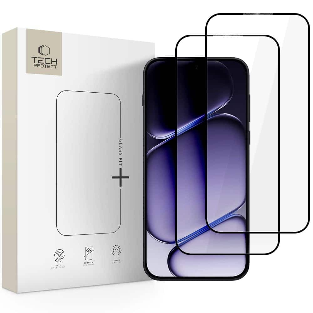 Σκληρυμένο γυαλί Tech-Protect Glass Fit+ για OnePlus Nord 6 - Συσκευασία 2 τεμαχίων - Μαύρο