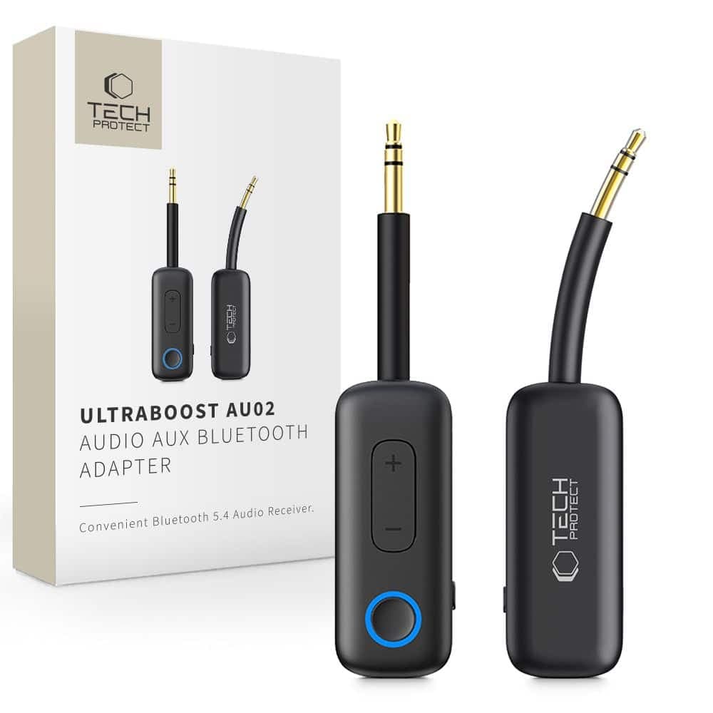 Tech-Protect Ultraboost AU02 Προσαρμογέας Ήχου AUX Bluetooth 5.4 Μαύρο