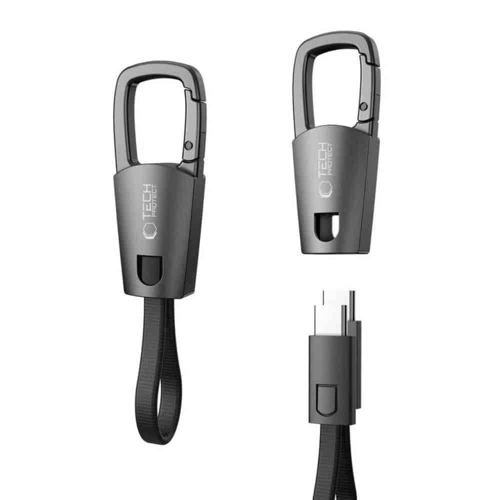 TECH-PROTECT ULTRABOOST DNA ΜΠΡΕΛΟΚ ΚΑΛΩΔΙΟ ΤΥΠΟΥ-C PD 60W / 3A ΓΚΡΙ ΣΙΔΗΡΟΥ