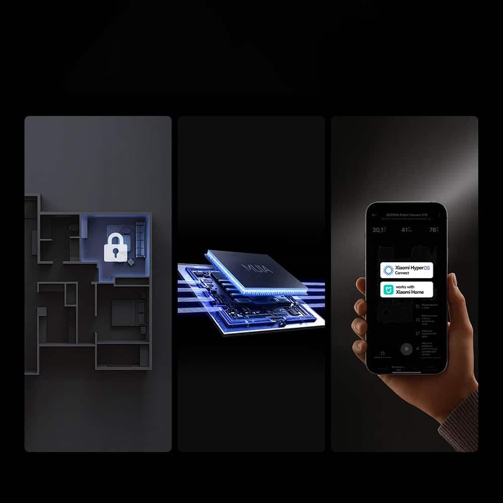 Deerma - Ηλεκτρική σκούπα ρομπότ (S30 Pro) - Στεγνός & Υγρός καθαρισμός, 15000Pa, Τεχνολογία PreciSence LiDAR, Σύστημα κατά του μπλέξιματος, Εφαρμογή - Λευκό 7