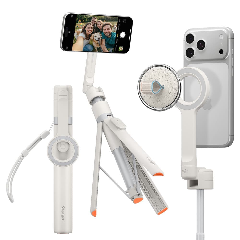 Spigen - Selfie Stick S582W (AMP11373) - Συμβατό με MagSafe, με τρίποδο, Σταθερό, Bluetooth - Μπεζ Αμμόλοφος 2