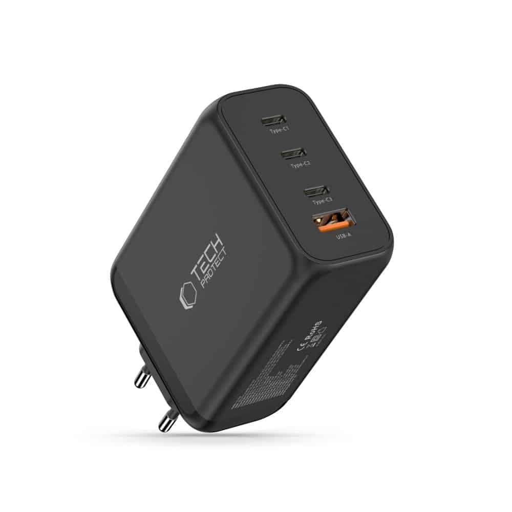 TECH-PROTECT NC240W-GAN ΦΟΡΤΙΣΤΗΣ 4 ΘΥΡΩΝ PD 240W / QC3.0 ΜΑΥΡΟΣ 2