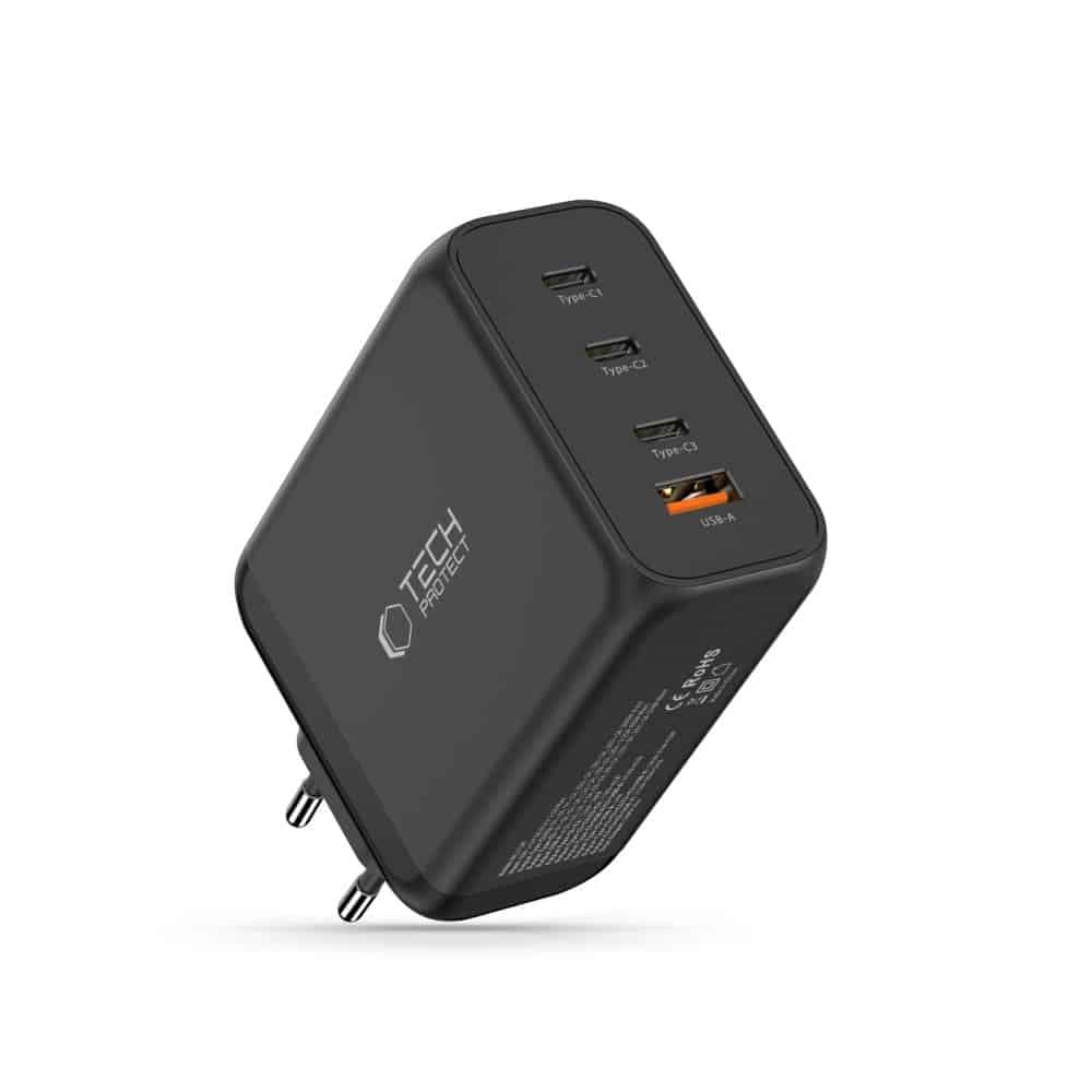 TECH-PROTECT NC200W-GAN ΦΟΡΤΙΣΤΗΣ  4 ΘΥΡΩΝ PD 200W / QC3.0 ΜΑΥΡΟΣ 2