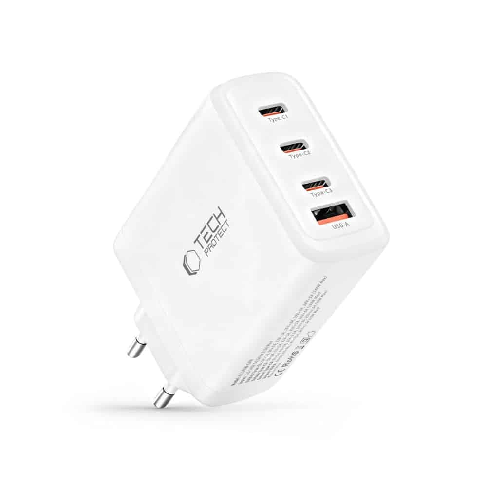 TECH-PROTECT NC140W-GAN ΦΟΡΤΙΣΤΗΣ 4 ΘΥΡΩΝ PD 140W / QC3.0 ΛΕΥΚΟΣ 2