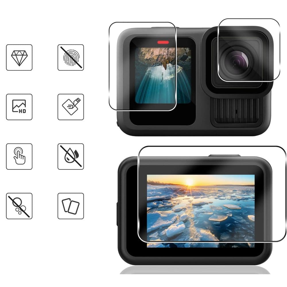 GoPro Hero 9/10/11/12 Διαφανές Γυαλί Tech-Protect Fit+ Σετ 2 Καμερών 2