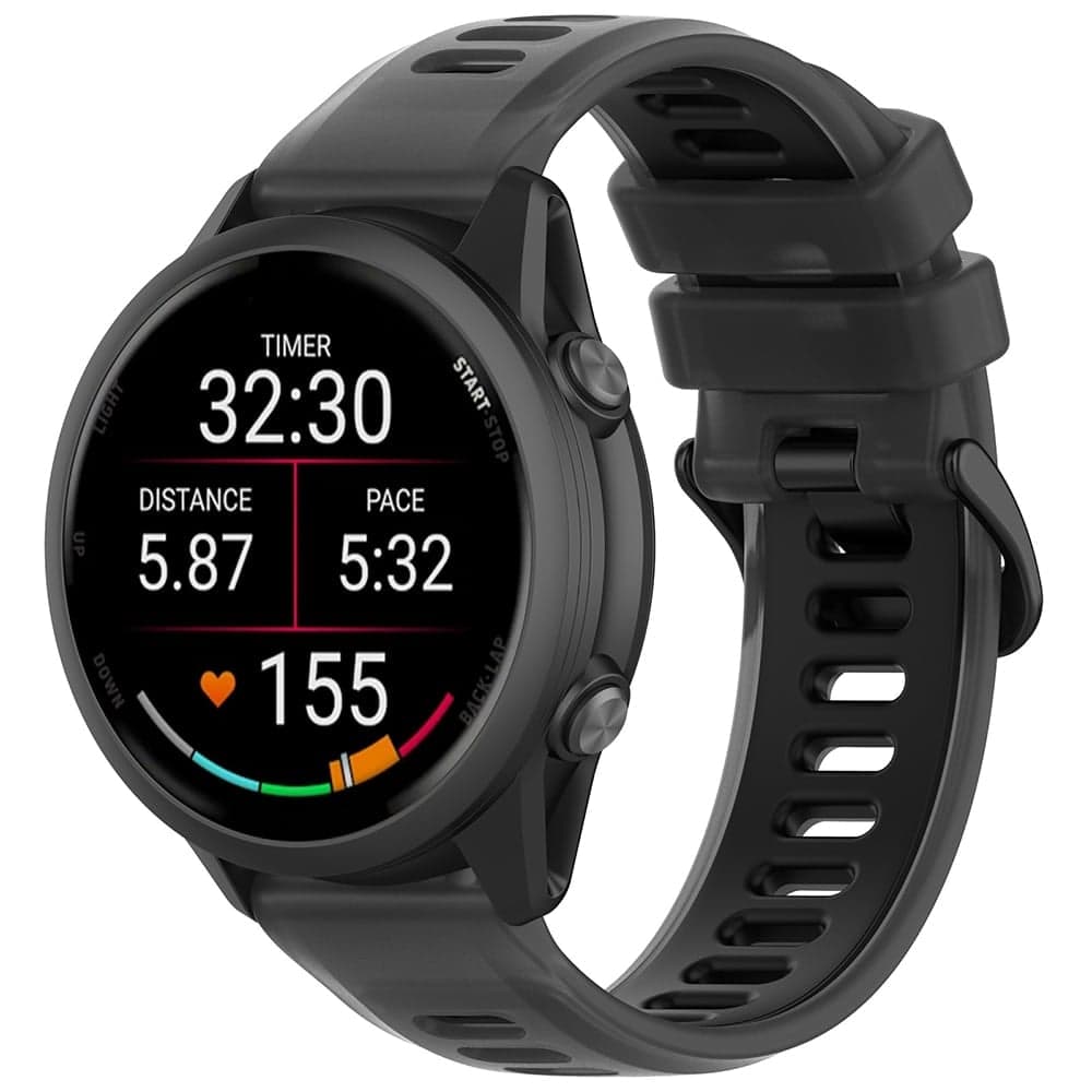 Techsuit - Λουράκι ρολογιού 20mm (W084) για Samsung Galaxy Watch4/5/Active 2, Huawei Watch GT 3/GT 3 Pro - Μαύρο 2