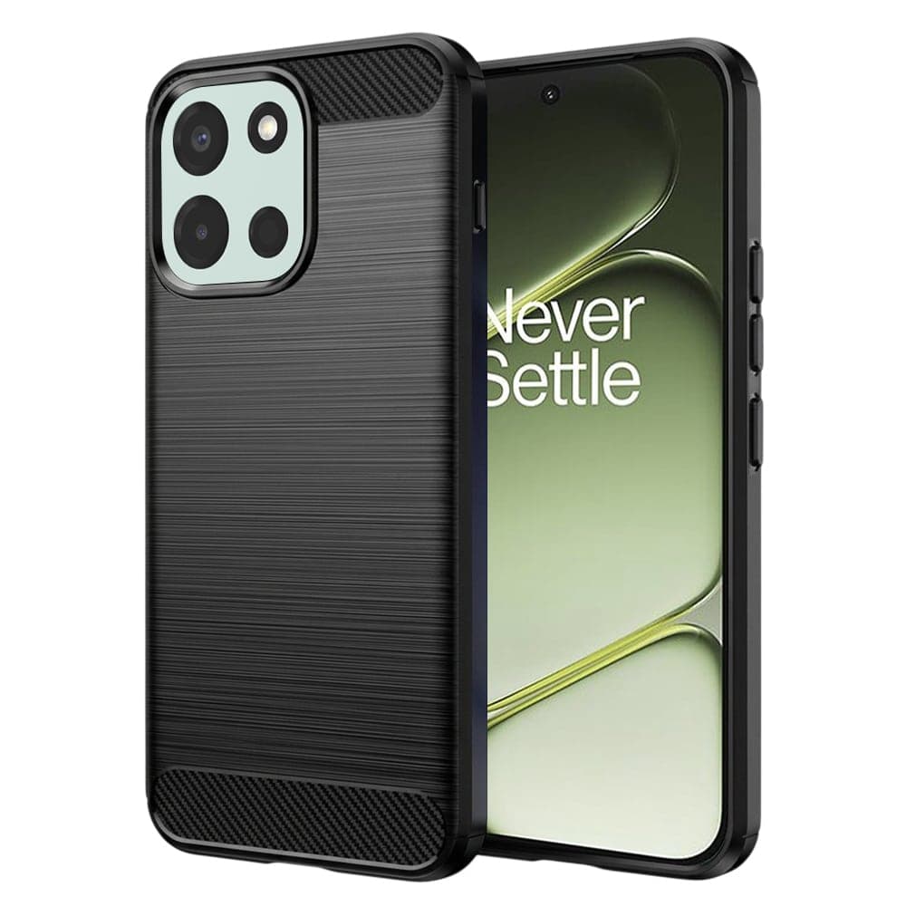 Techsuit Carbon Silicone - θήκη για Oneplus Nord 6 - Μαύρο