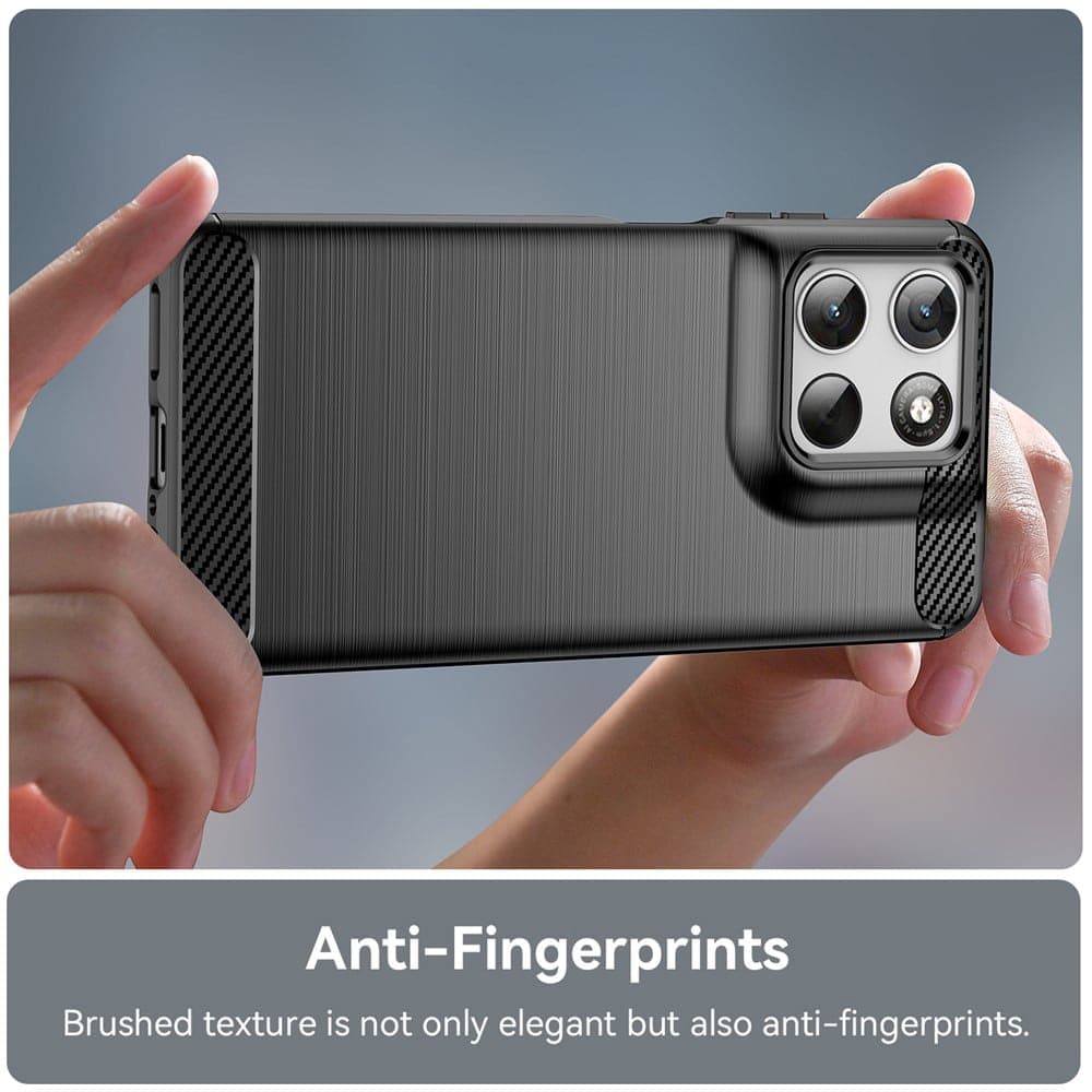 Techsuit Carbon Silicone - θήκη για Motorola Moto G37 Power / G47 G57 G67 - Μαύρο 4
