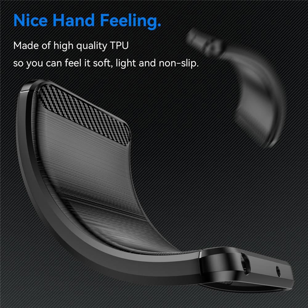 Techsuit Carbon Silicone - θήκη για Motorola Moto G37 Power / G47 G57 G67 - Μαύρο 3