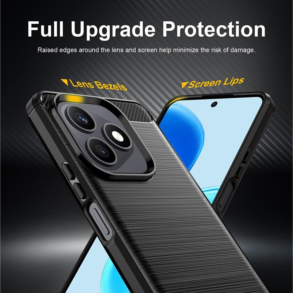 Techsuit Carbon Silicone - θήκη για Honor X8d - Μαύρο 2