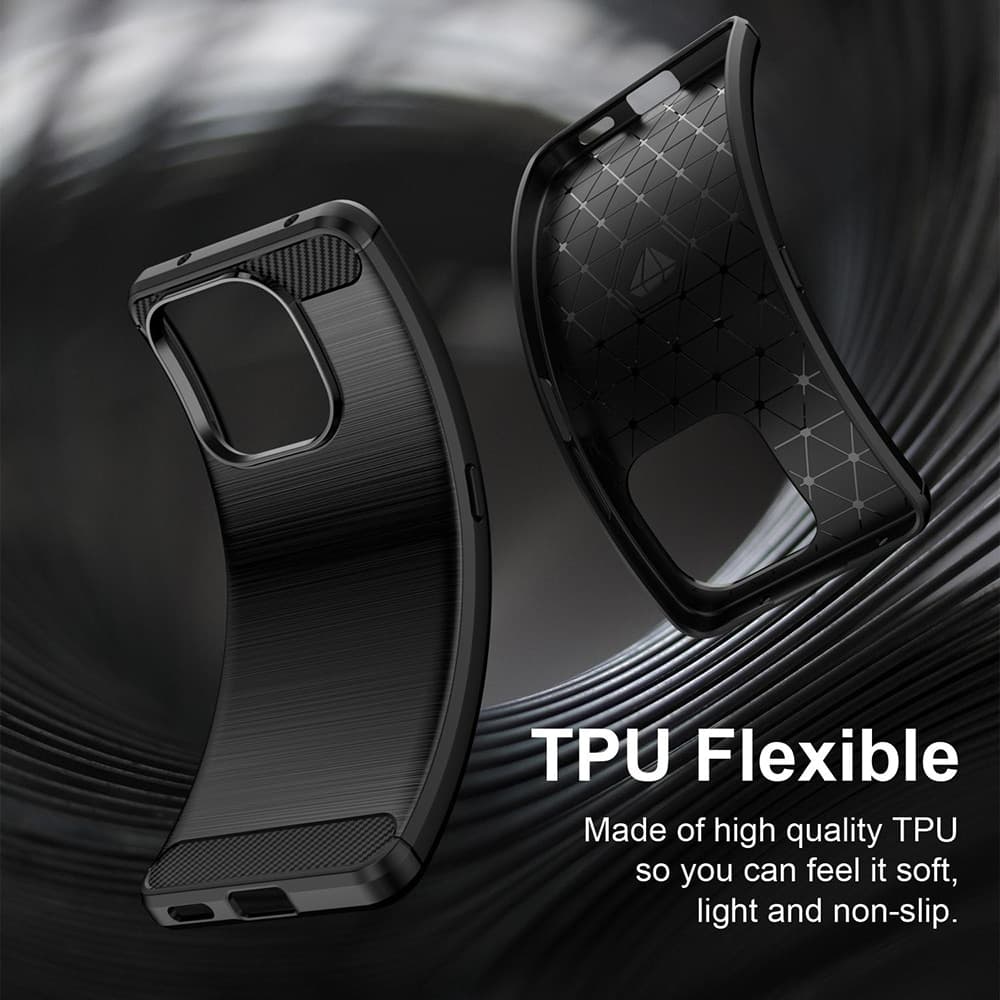 Techsuit Carbon Silicone - θήκη για Honor X8d - Μαύρο 6