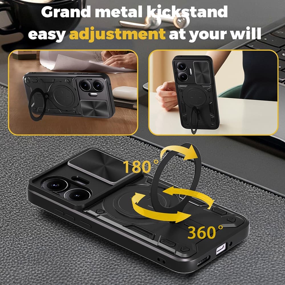 Techsuit CamGuard Pro - θήκη για Xiaomi Poco F7 - Μαύρο 4