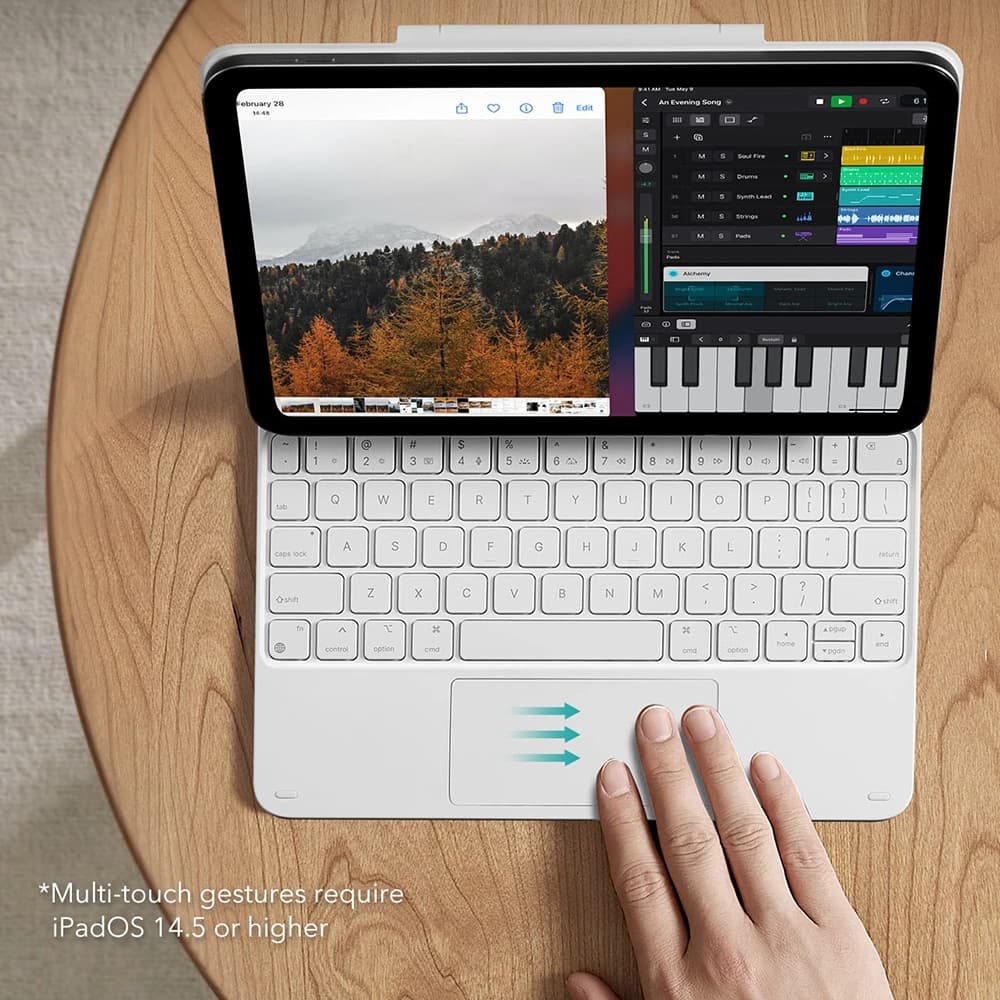 ESR - Μαγνητικό πληκτρολόγιο Rebound - iPad 10 (2022) 10.9 / 11 (2025) - Λευκό 5