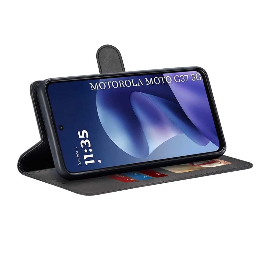 Techsuit Diary Book - θήκη για Motorola Moto G37 Power / G47 - Μαύρο 2