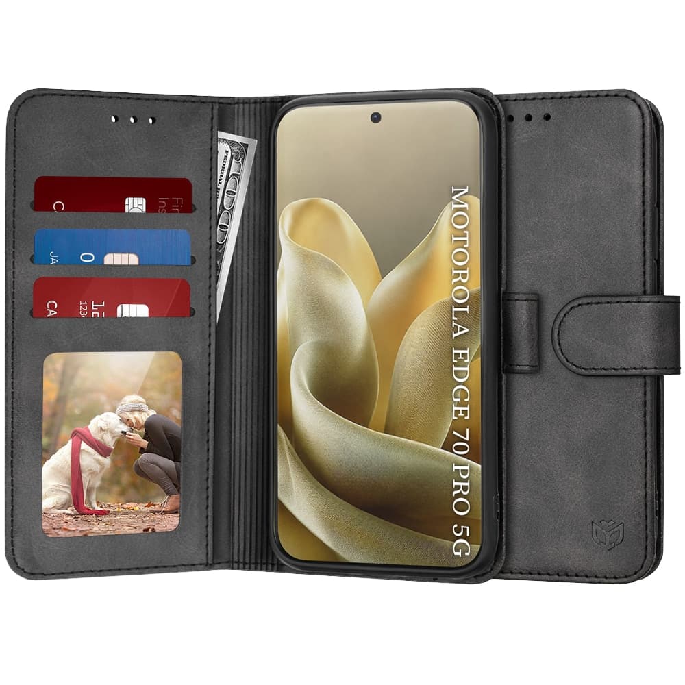 Techsuit Diary Book - θήκη για Motorola Edge 70 Pro - Μαύρο