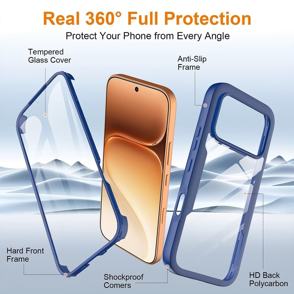 Techsuit ColorVerse 360 Series - θήκη για Honor 600 Pro - Μπλε 2