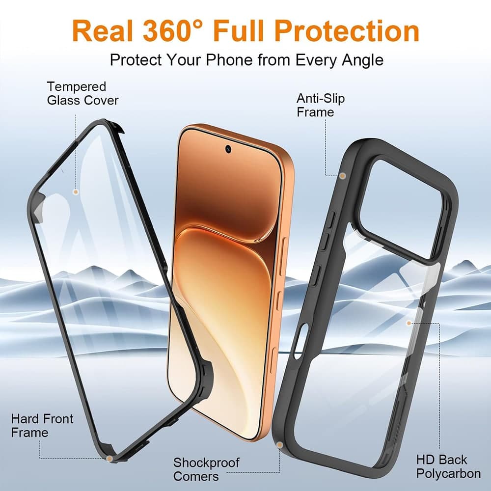 Techsuit ColorVerse 360 Series - θήκη για Honor 600 Pro - Μαύρο 2