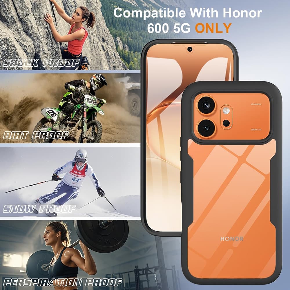 Techsuit ColorVerse 360 Series - θήκη για Honor 600 Pro - Μαύρο 6