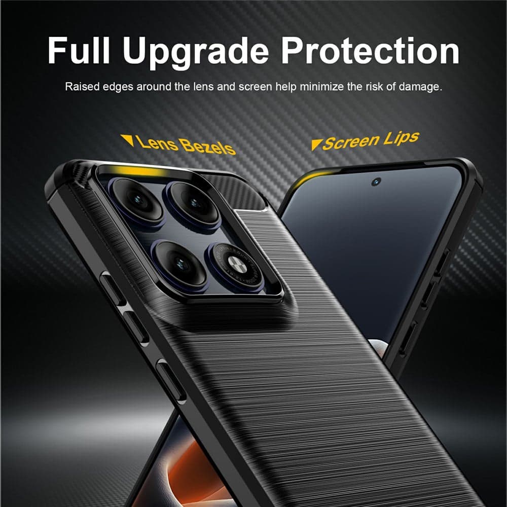 Techsuit Carbon Silicone - θήκη για Motorola Edge 70 Pro - Μαύρο 3
