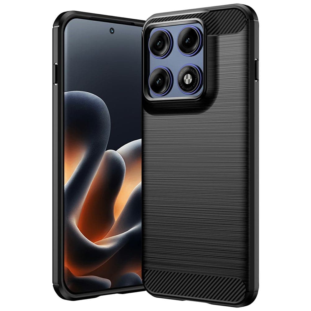 Techsuit Carbon Silicone - θήκη για Motorola Edge 70 Pro - Μαύρο 2