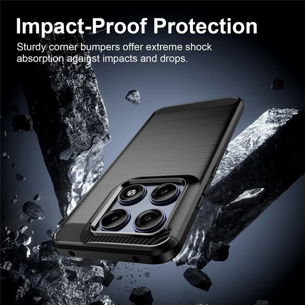 Techsuit Carbon Silicone - θήκη για Motorola Edge 70 Pro - Μαύρο 5