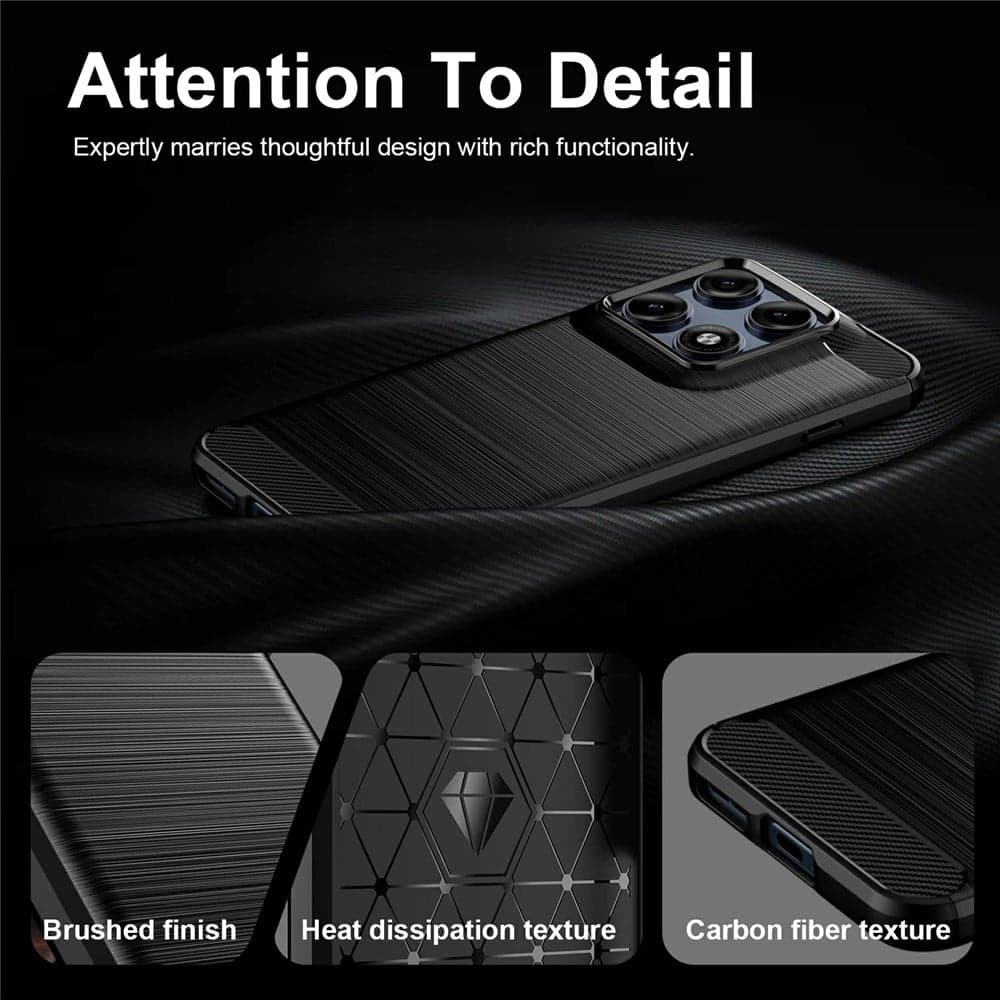 Techsuit Carbon Silicone - θήκη για Motorola Edge 70 Pro - Μαύρο 4