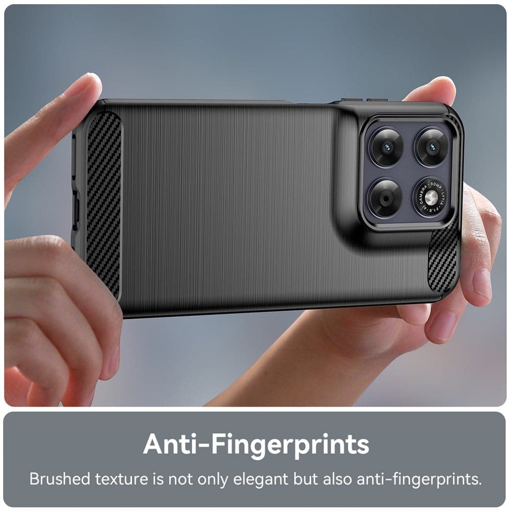 Techsuit Carbon Silicone - θήκη για Motorola Moto G87 / G77 G67 - Μαύρο 4