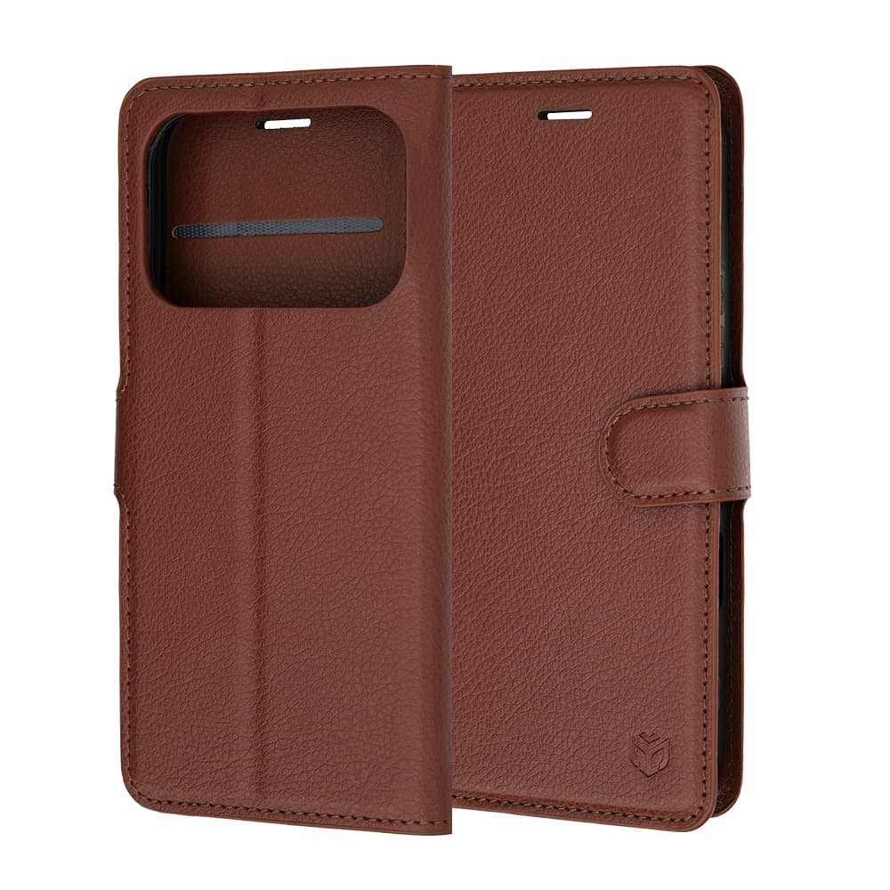 Techsuit Leather Folio - θήκη για Honor 600 Pro - Καφέ 6