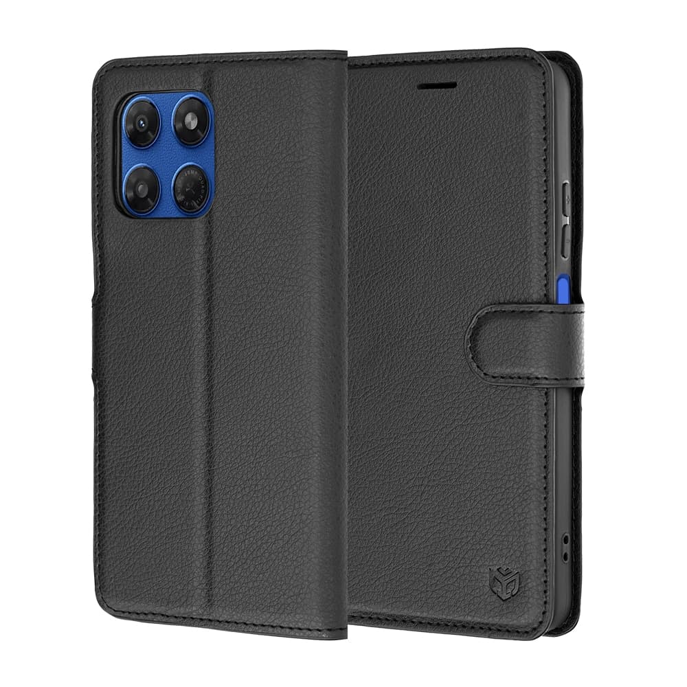 Techsuit Leather Folio - θήκη για Motorola Moto G37 Power / G47 - Μαύρο