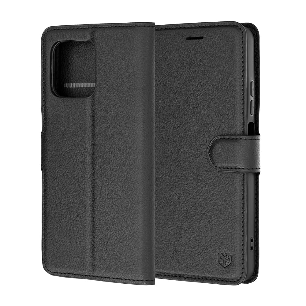 Techsuit Leather Folio - θήκη για Motorola Moto G37 Power / G47 - Μαύρο 6