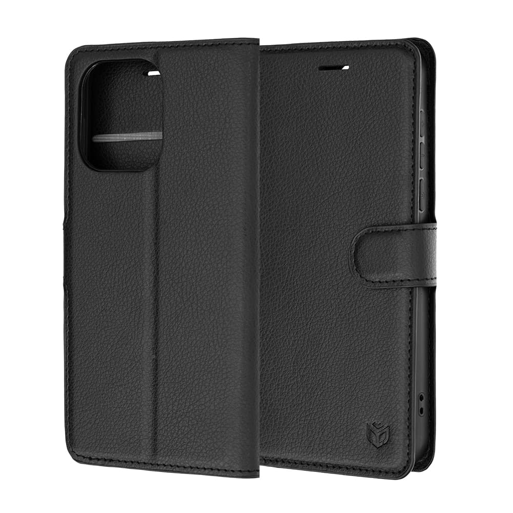 Techsuit Leather Folio - θήκη για Oneplus Nord 6 - Μαύρο 6