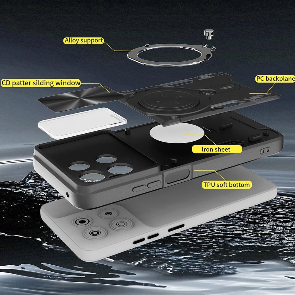 Techsuit CamGuard Pro - θήκη για Xiaomi 17 Pro - Μαύρο 6