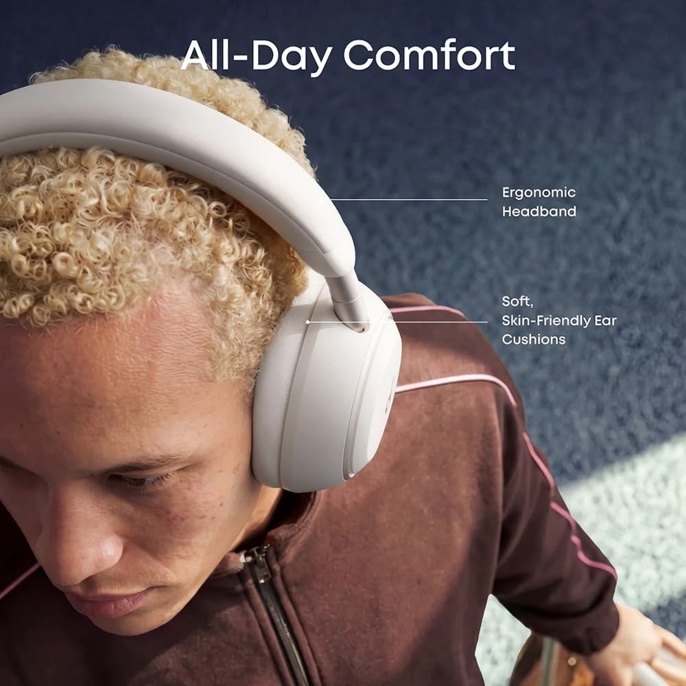 Anker - Ασύρματα ακουστικά SoundCore Space 2 (D1402G21) - AI 3-Mic, Ακύρωση θορύβου, Ήχος υψηλής ανάλυσης, LDAC, Λειτουργία ύπνου - Λευκό 3