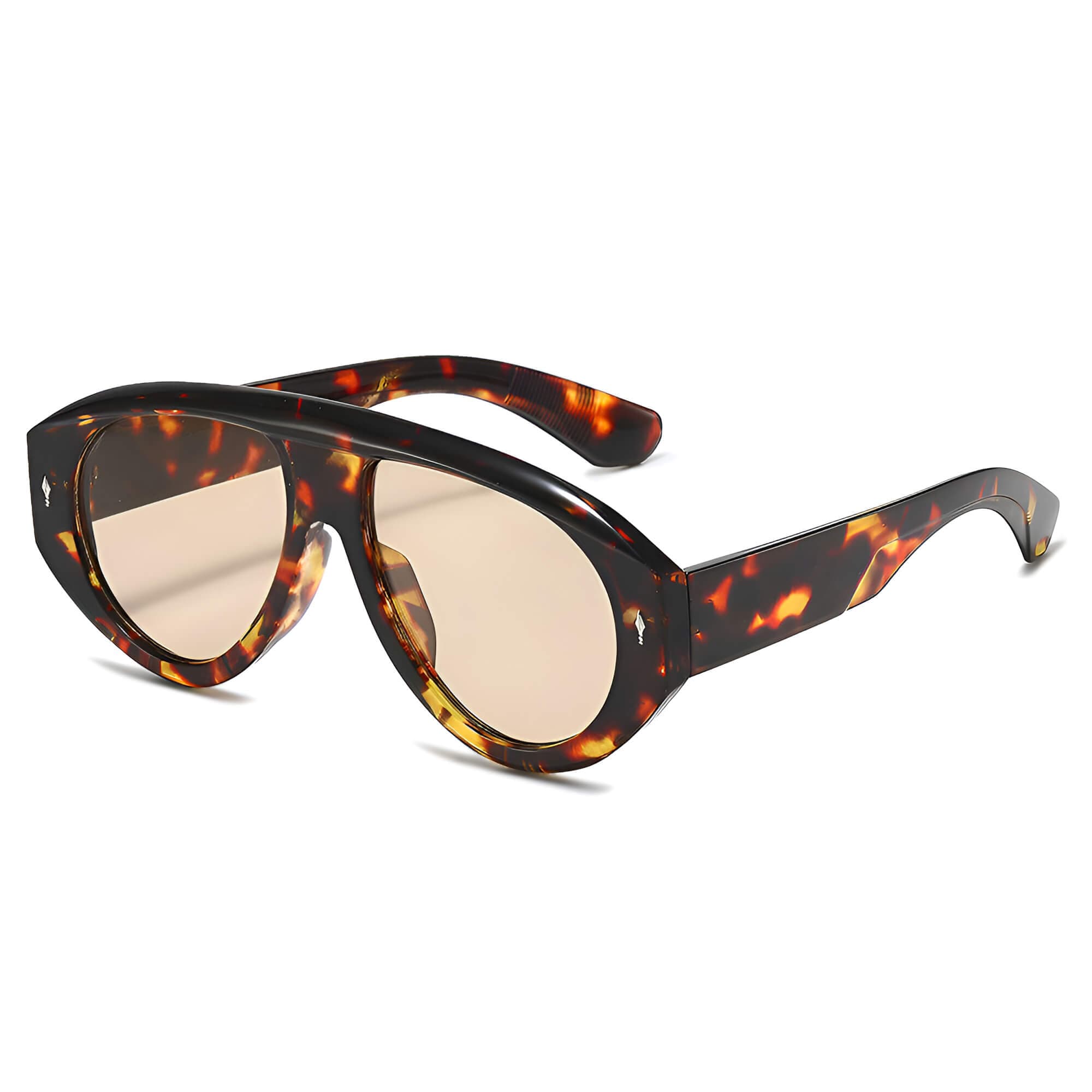 Techsuit - Γυαλιά ηλίου Premium για γυναίκες, oversized aviator σκελετός PC, ρετρό σχέδιο