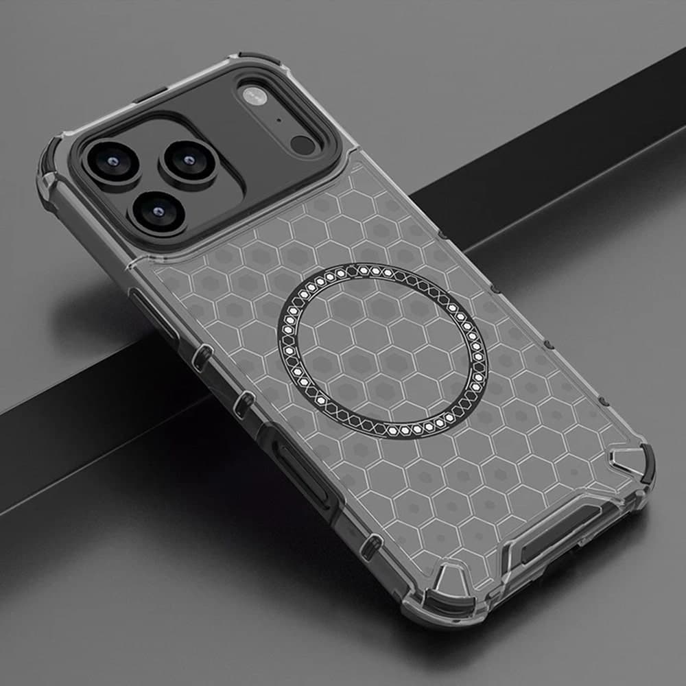 Techsuit - HoneyComb Shield MagSafe [Προστασία Κάμερας] - iPhone 17 Pro Max - Μαύρο 4