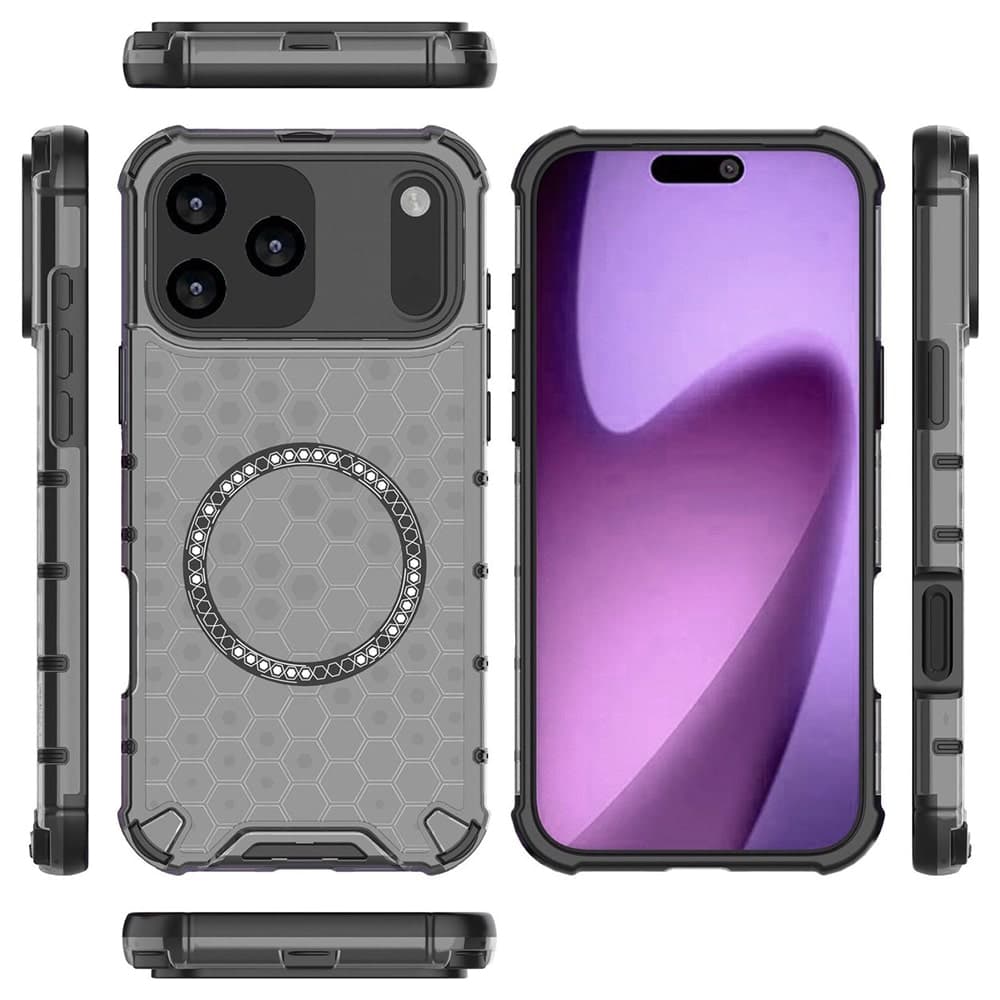 Techsuit - HoneyComb Shield MagSafe [Προστασία Κάμερας] - iPhone 17 Pro Max - Μαύρο 5