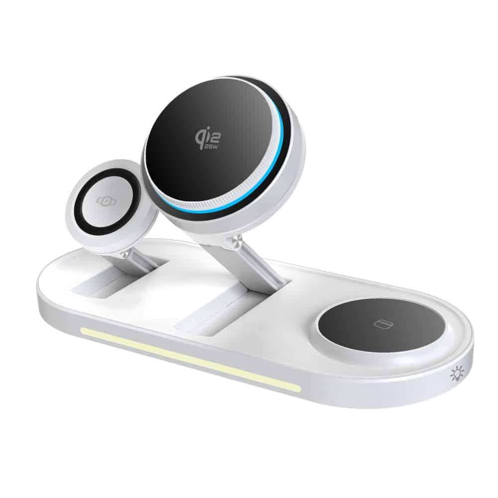 TECH-PROTECT A51 ARCTICBOOST ΑΣΥΡΜΑΤΟΣ ΦΟΡΤΙΣΤΗΣ 3 ΣΕ 1 ΜΑΓΝΗΤΙΚΟΣ MAGSAFE 25W QI2.2 ΛΕΥΚΟΣ 3