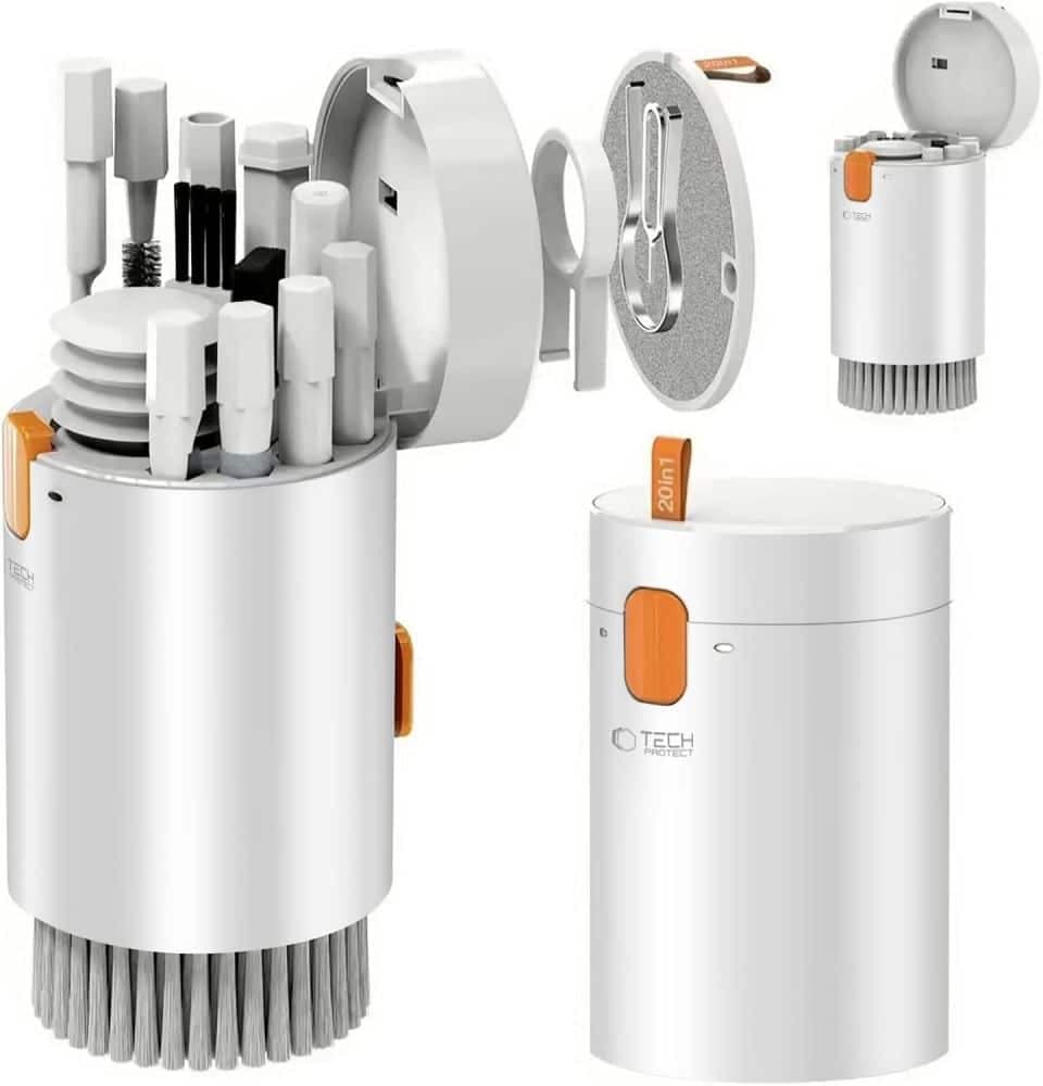 Tech-Protect CS01 Σετ Καθαριστικού 20 σε 1 για Τηλέφωνο, Ακουστικά, Ταμπλέτα και Φορητό Υπολογιστή Λευκό 3