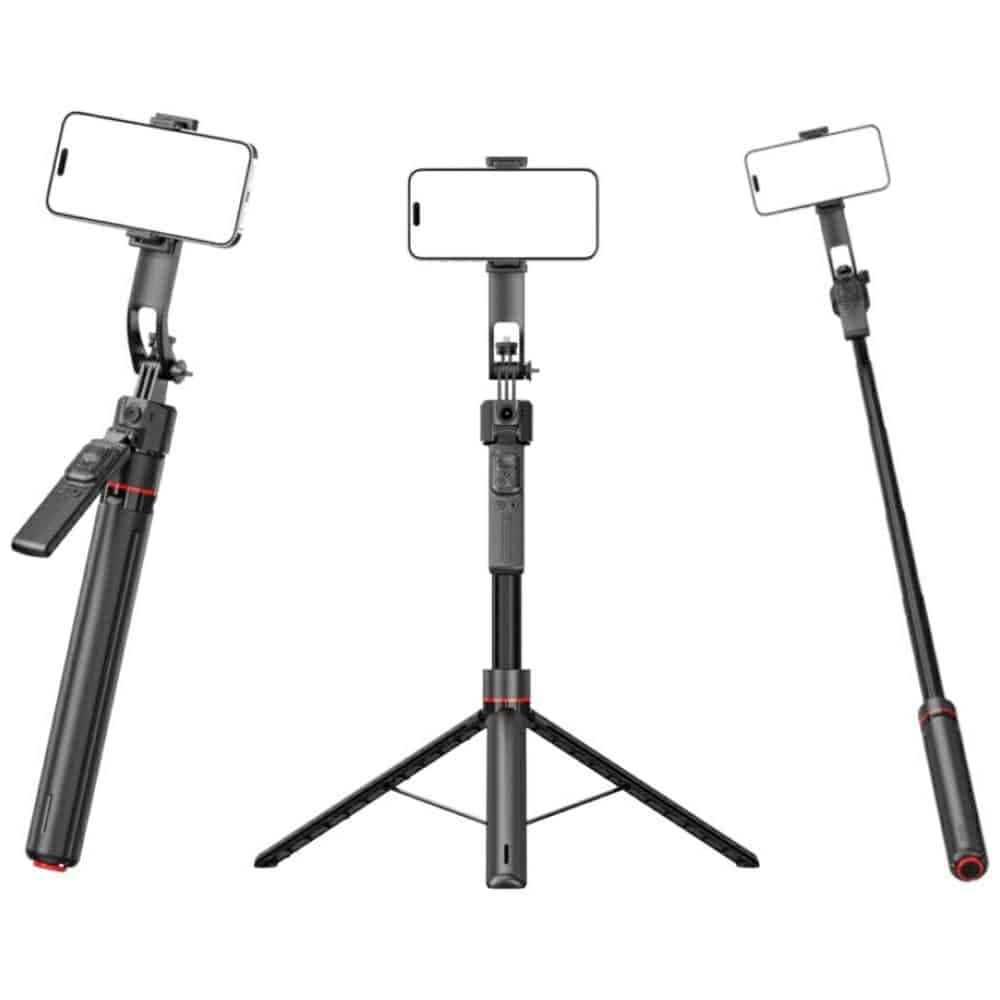 Τρίποδο selfie stick 4smarts με παρακολούθηση προσώπου 360° AI, μαύρο 3