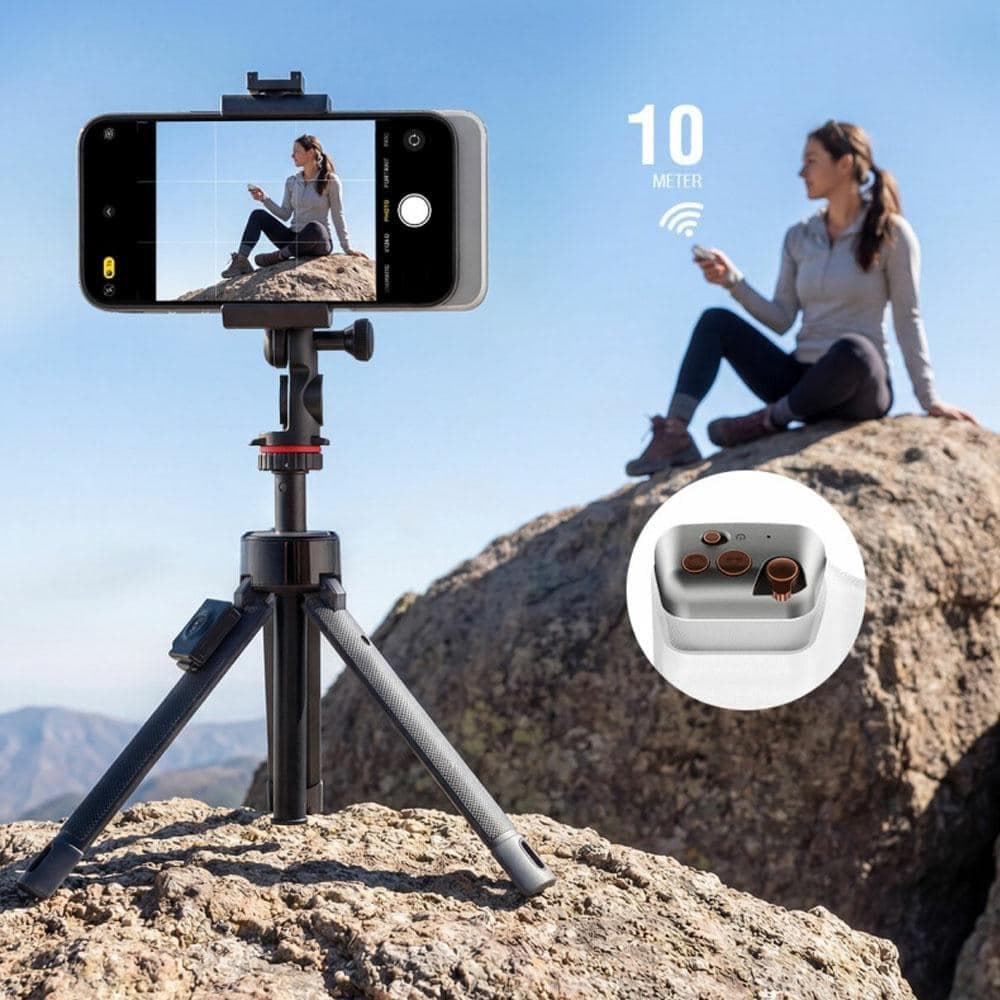 Μαγνητική θήκη smartphone με λαβή φωτογραφικής μηχανής 4smarts και ασύρματο χειριστήριο σε λευκό χρώμα 3