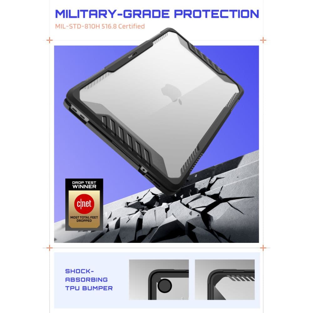 SUPCASE UNICORN BEETLE PRO MACBOOK NEO 13 2026 ΜΑΥΡΟ/ΔΙΑΦΑΝΟ 4