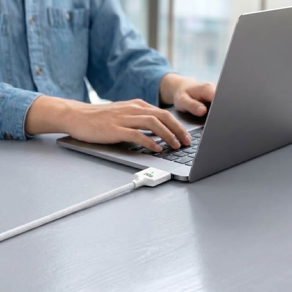 TECH-PROTECT MMC01 ULTRABOOST ΜΑΓΝΗΤΙΚΟ ΚΑΛΩΔΙΟ MACBOOK TYPE-C ΣΕ MAGSAFE 3 140W 200CM ΛΕΥΚΟ 4