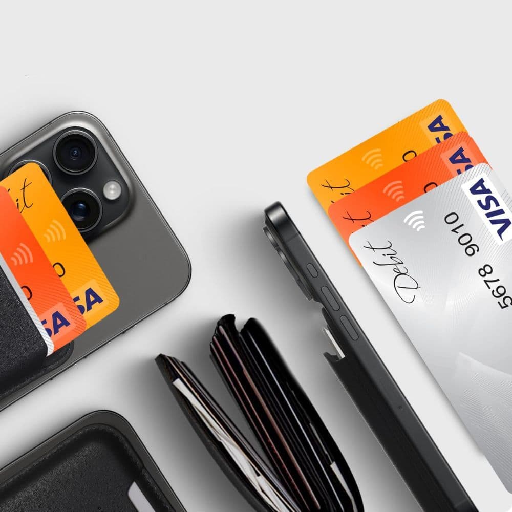 TECH-PROTECT CH01 MAGWALLET MAGSAFE UNIVERSAL MAGNETIC CARD HOLDER CARBON 3
