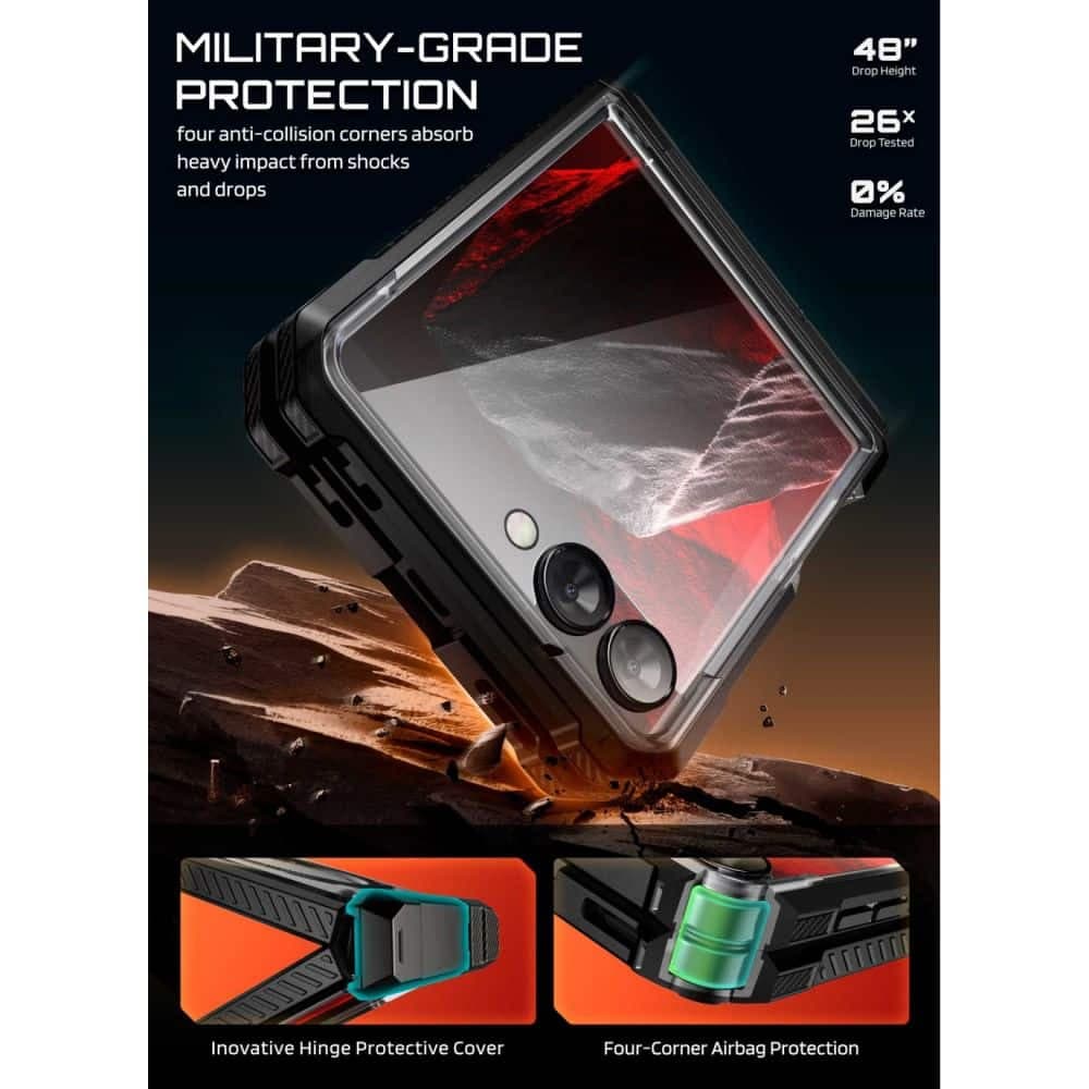 ΘΗΚΗ GALAXY Z FLIP 8 SUPCASE UB GRIP MAGSAFE ΜΑΥΡΗ 4