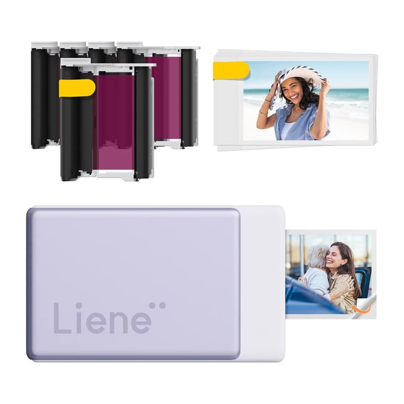 Σετ φορητού εκτυπωτή φωτογραφιών Liene Pearl N200 Pro 2x3" (Μωβ)