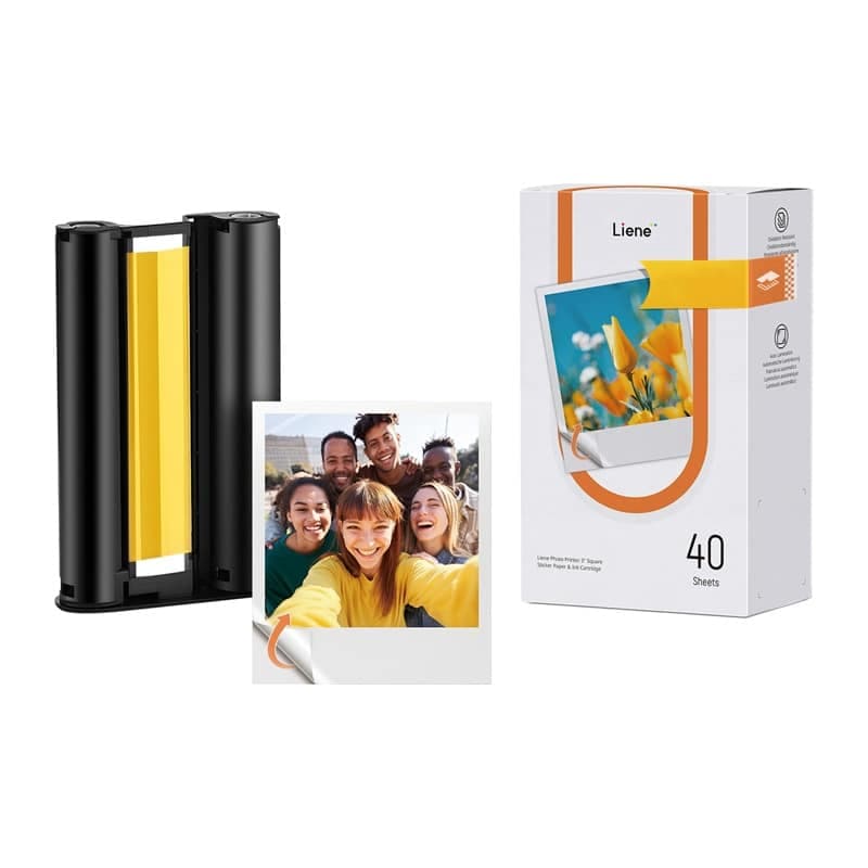 Liene Amber Αυτοκόλλητο φωτογραφικό χαρτί 3x3", 40 φύλλα + 1 ανταλλακτικό