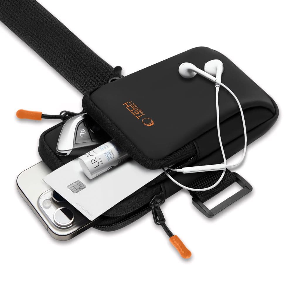 TECH-PROTECT M7 UNIVERSAL SPORT ΤΣΑΝΤΑΚΙ ΜΠΡΑΤΣΟΥ ΜΑΥΡΟ/ΠΟΡΤΟΚΑΛΙ 5
