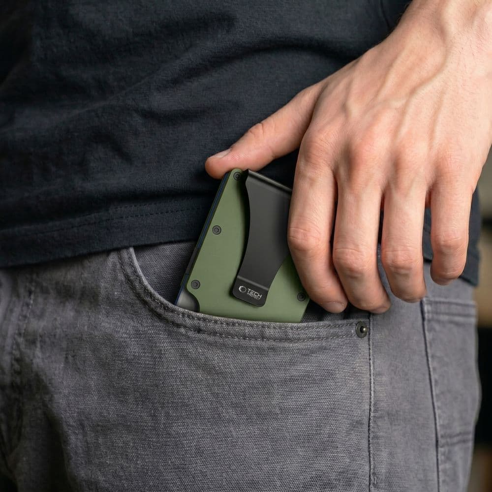 Πορτοφόλι με κάρτα RFID TECH-PROTECT THORN, Στρατιωτικό, Πράσινο 5